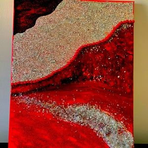 Unsimply Red acrylic painting
